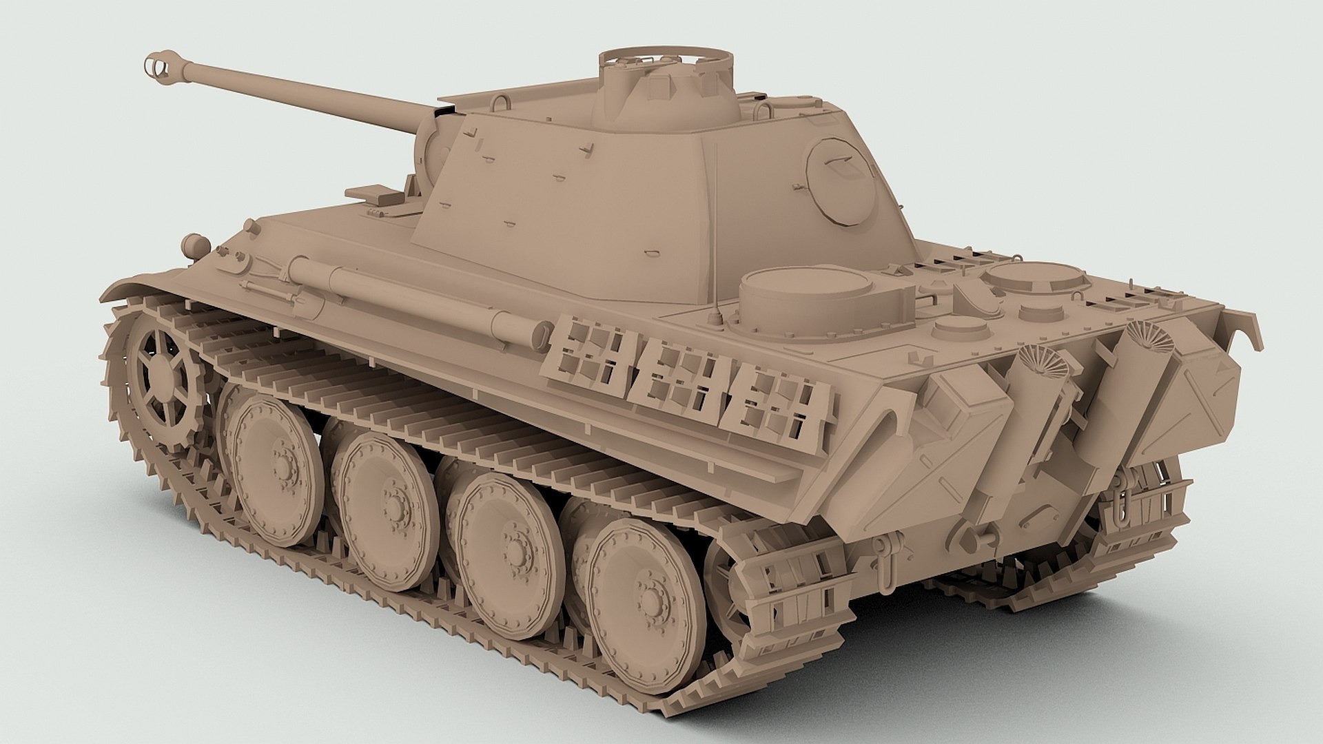 Ww2 German Panther Ausf 3d Model