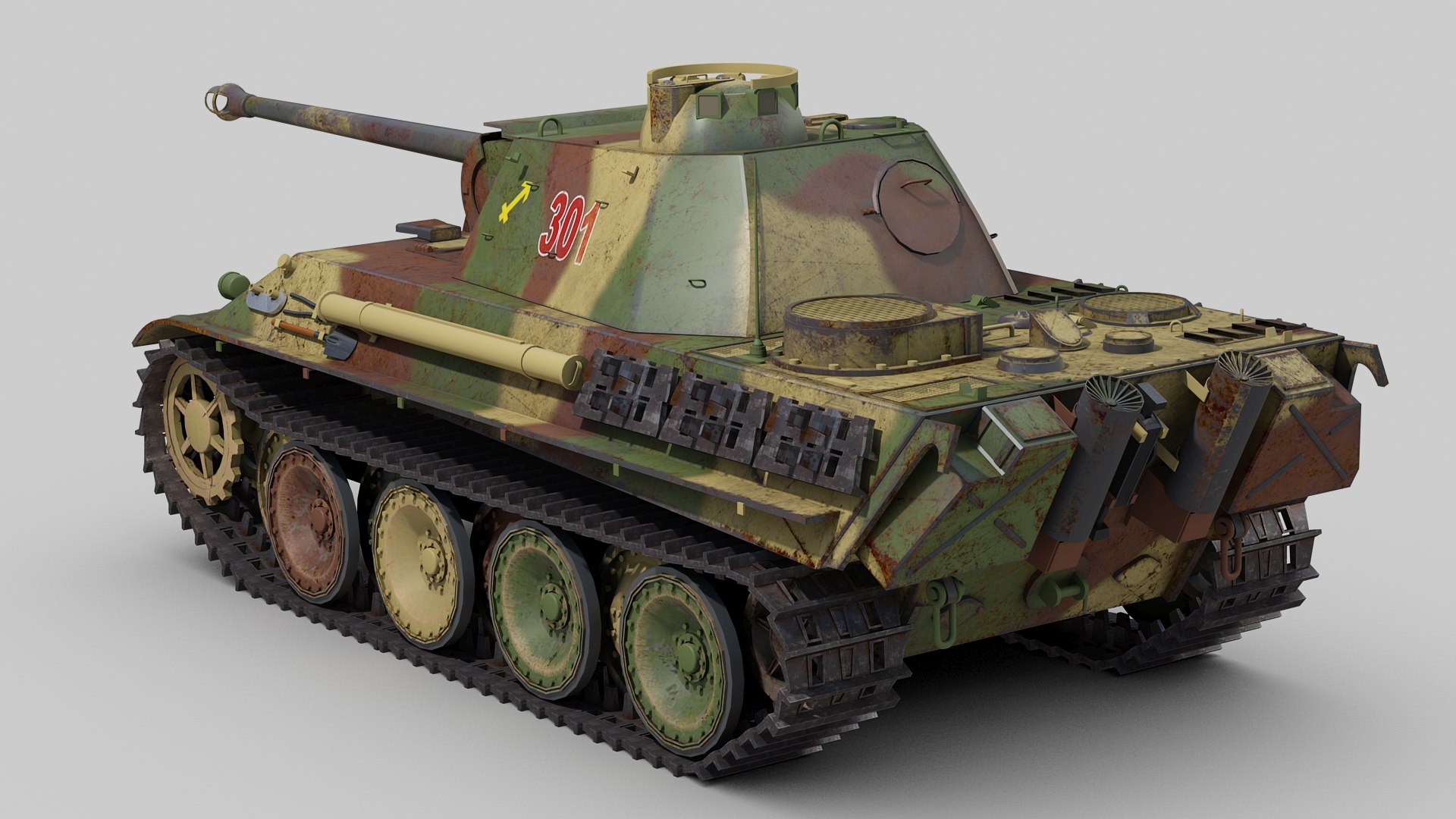 Ww2 German Panther Ausf 3d Model