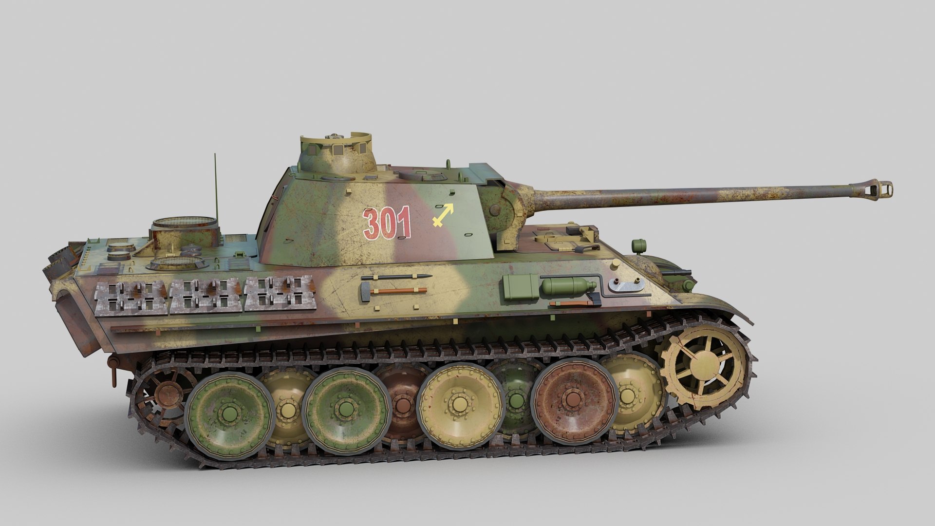 Ww2 German Panther Ausf 3d Model