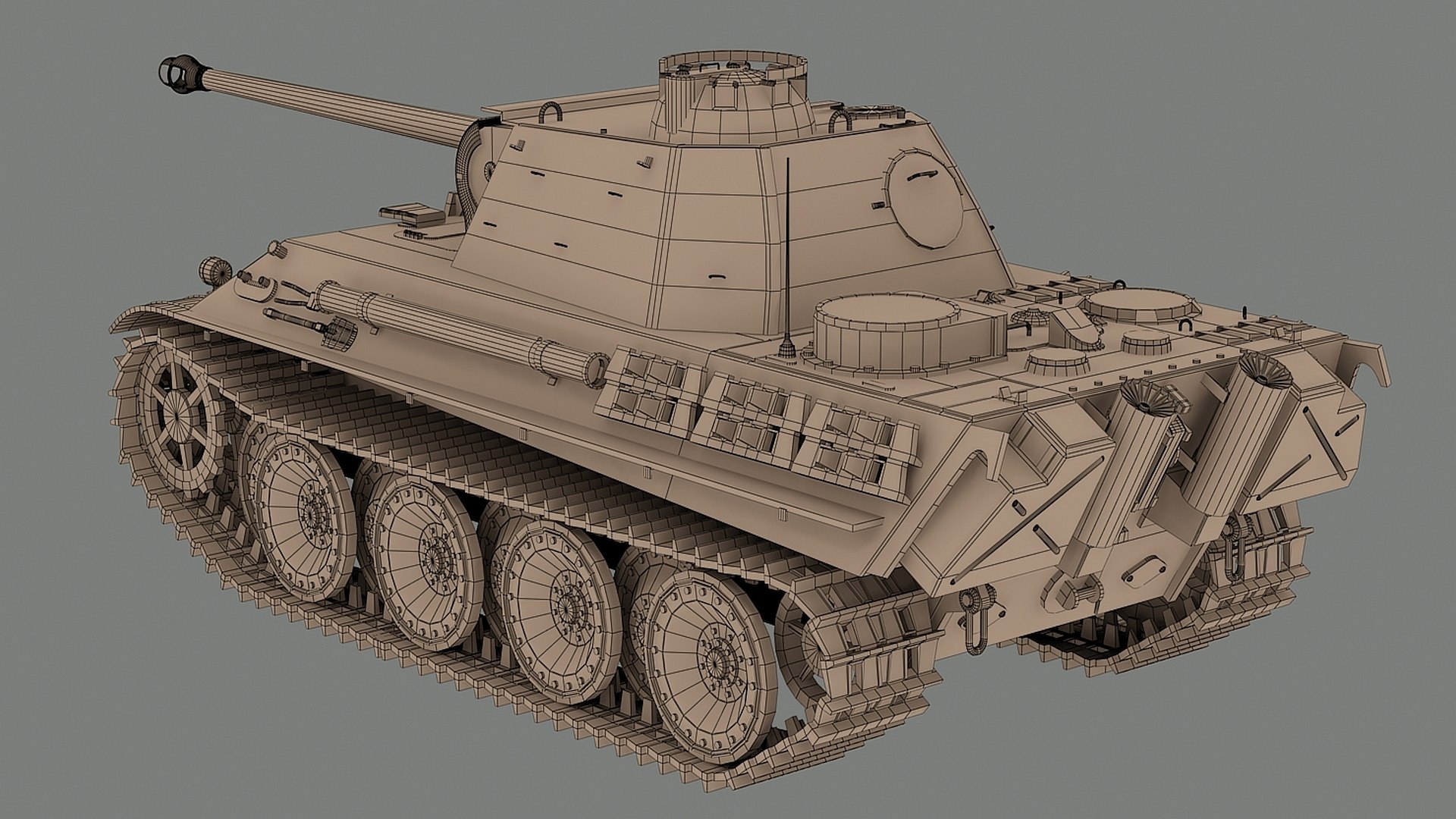Ww2 German Panther Ausf 3d Model