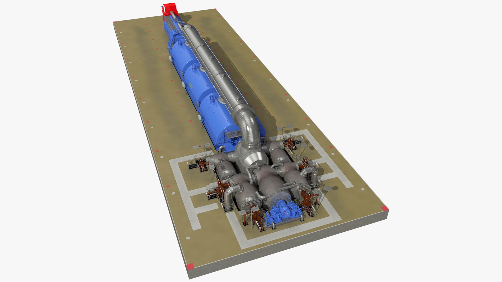 Steam Driven Turbine Generator 3D model preview