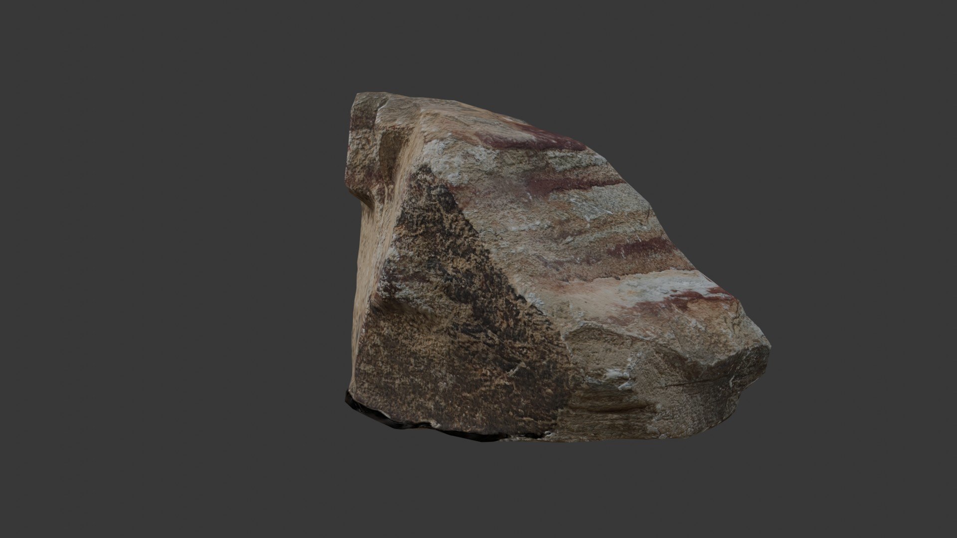 3D Striped Sedimentary Rock Model - TurboSquid 2406127