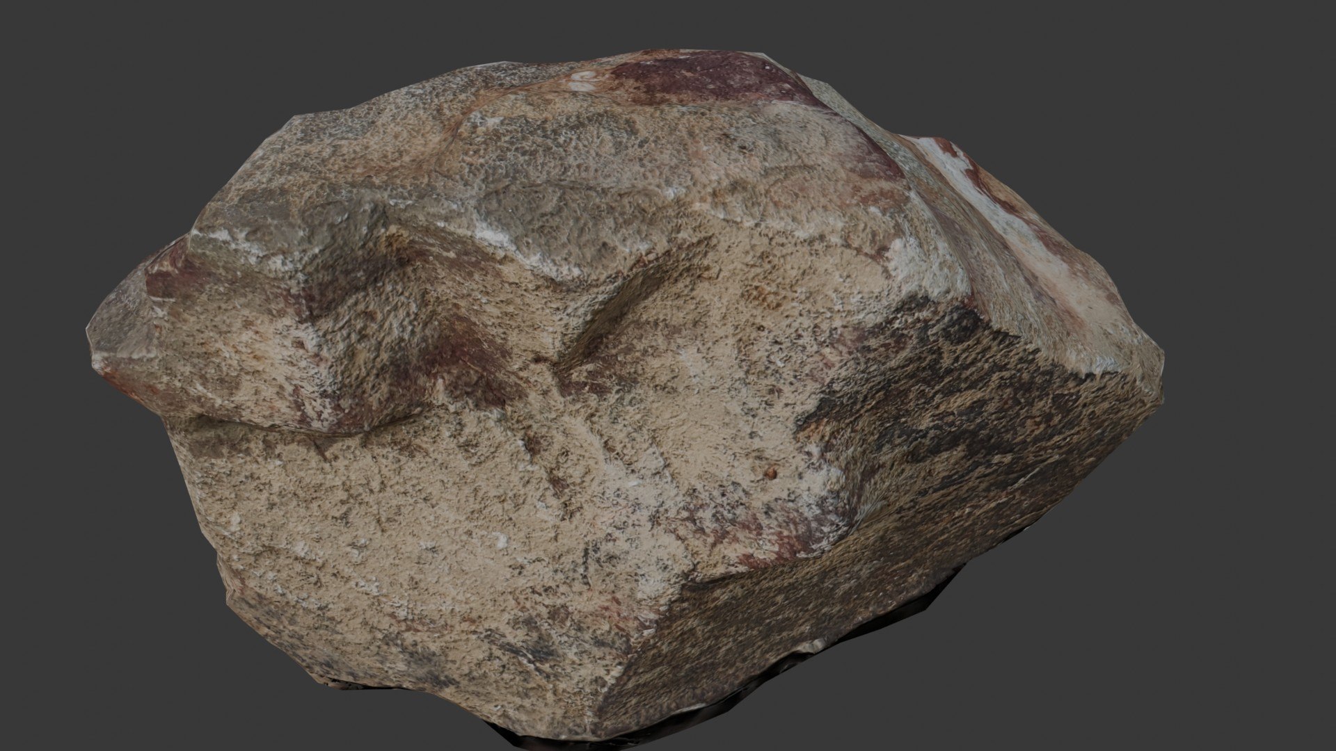 3D Striped Sedimentary Rock Model - TurboSquid 2406127