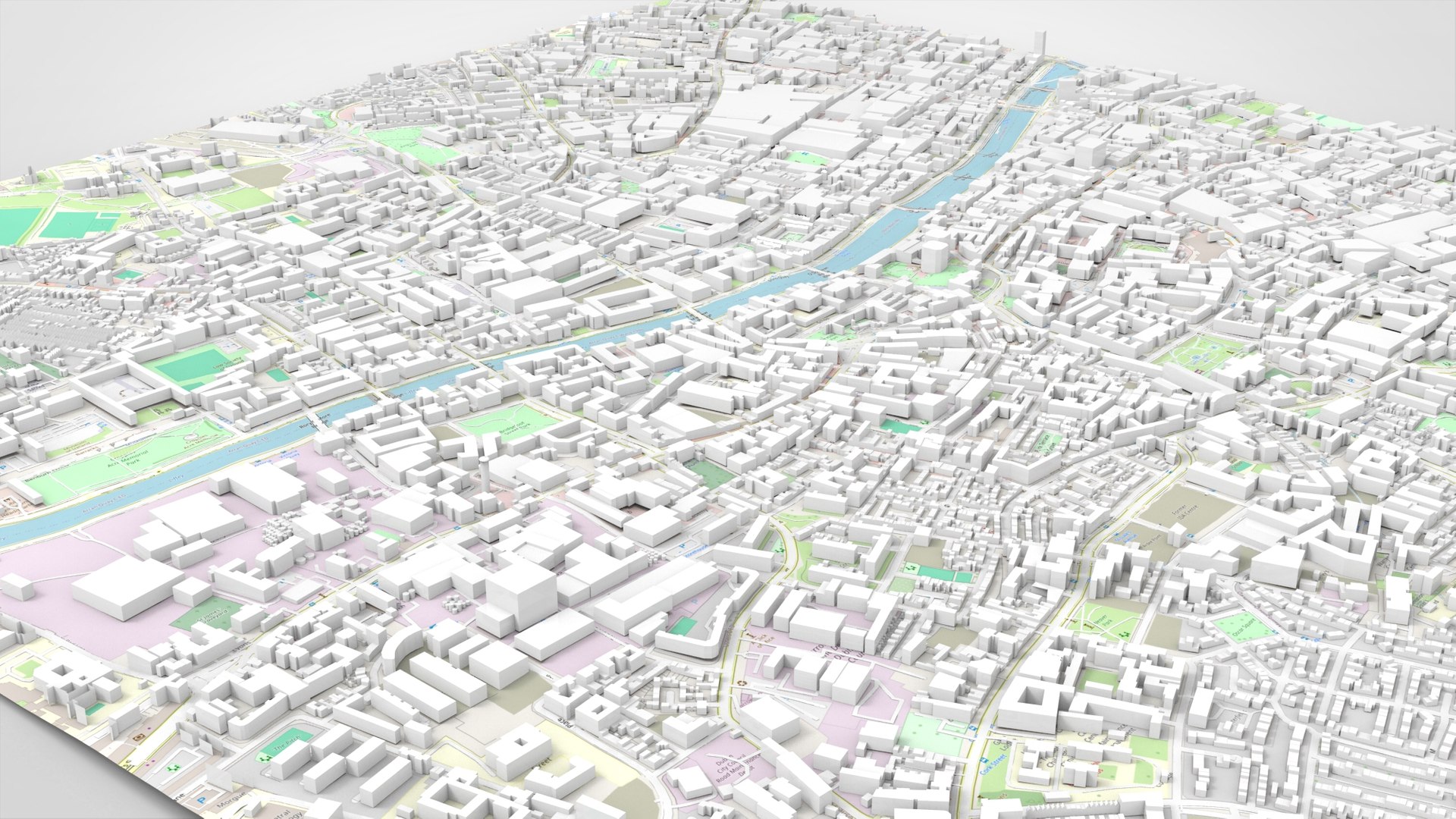 Cityscape Dublin Ireland 3D Model - TurboSquid 2227787