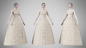 3D Dress 32 Checker Tone model