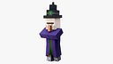 Minecraft Witch Rigged 3D Model Game Ready 4K PBR