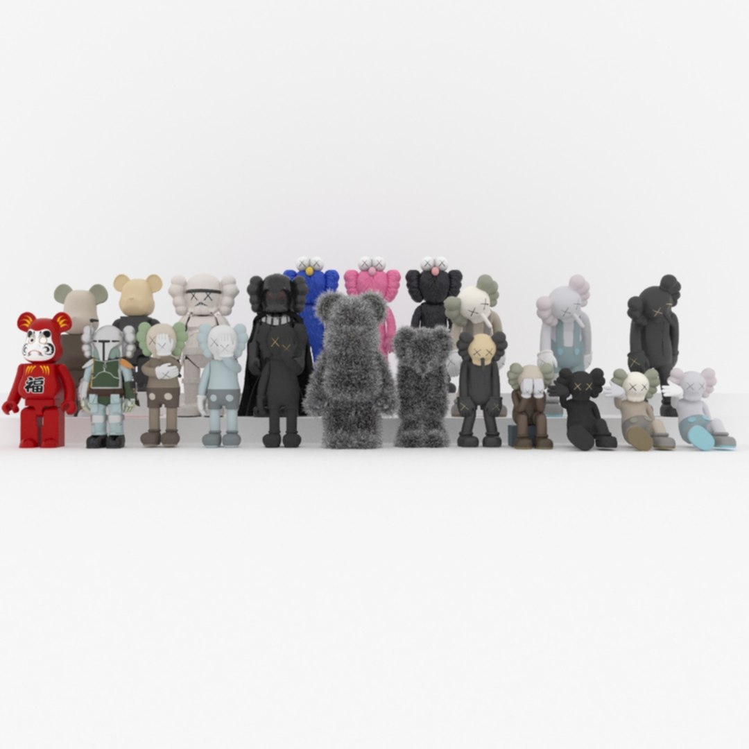 3D Kaws Collection Pack Starwars chinese hairy and etc https://p.turbosquid.com/ts-thumb/47/limwIf/GN/kawsall/jpg/1661622286/1920x1080/fit_q87/290cb40dfdaf1fc6b4173f9e2519e3f943902e34/kawsall.jpg