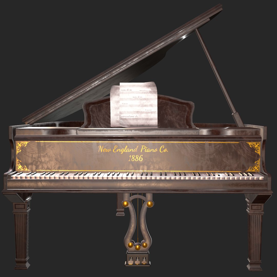 Old Antique Grand Piano 3D Model - TurboSquid 1416304