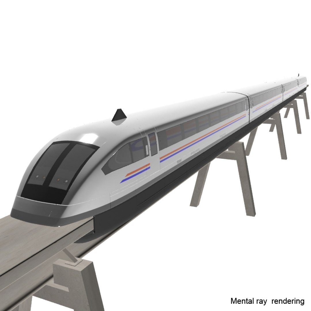 3ds Max Maglev Train Shanghai