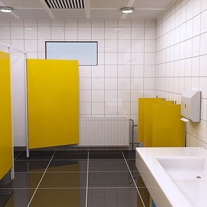 Restroom Public - Yellow model