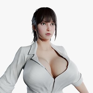 sexy girl pbr 8k low-poly