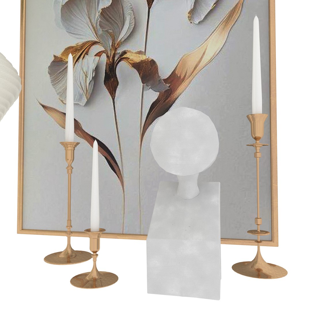 Decorative Set With Vase Model - TurboSquid 2373758