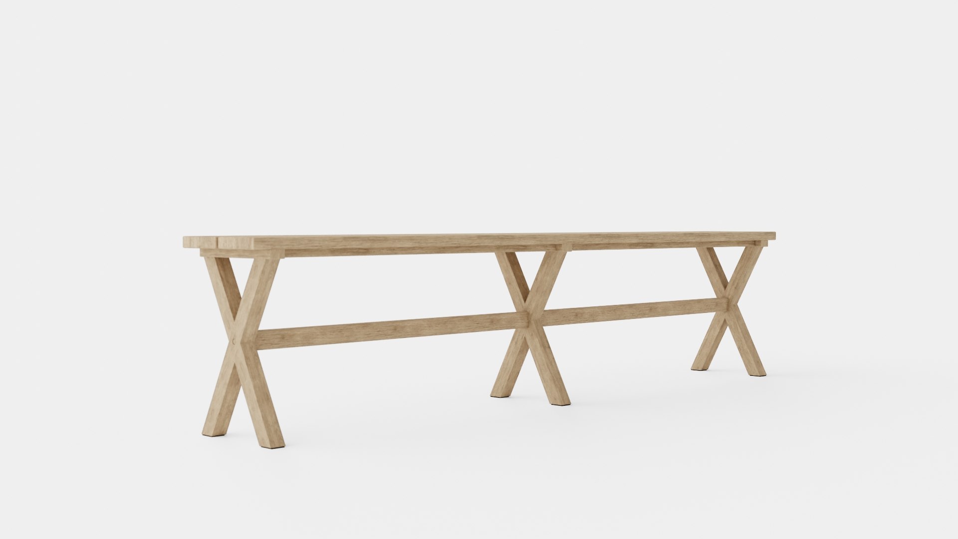 Cross Bench Charcoal 3D - TurboSquid 2263689