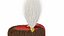 Christmas Nutcracker Hussar Captain - Cylinder Head - Painted Wood PBR