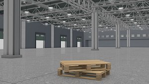 Warehouse Interior with Pallet