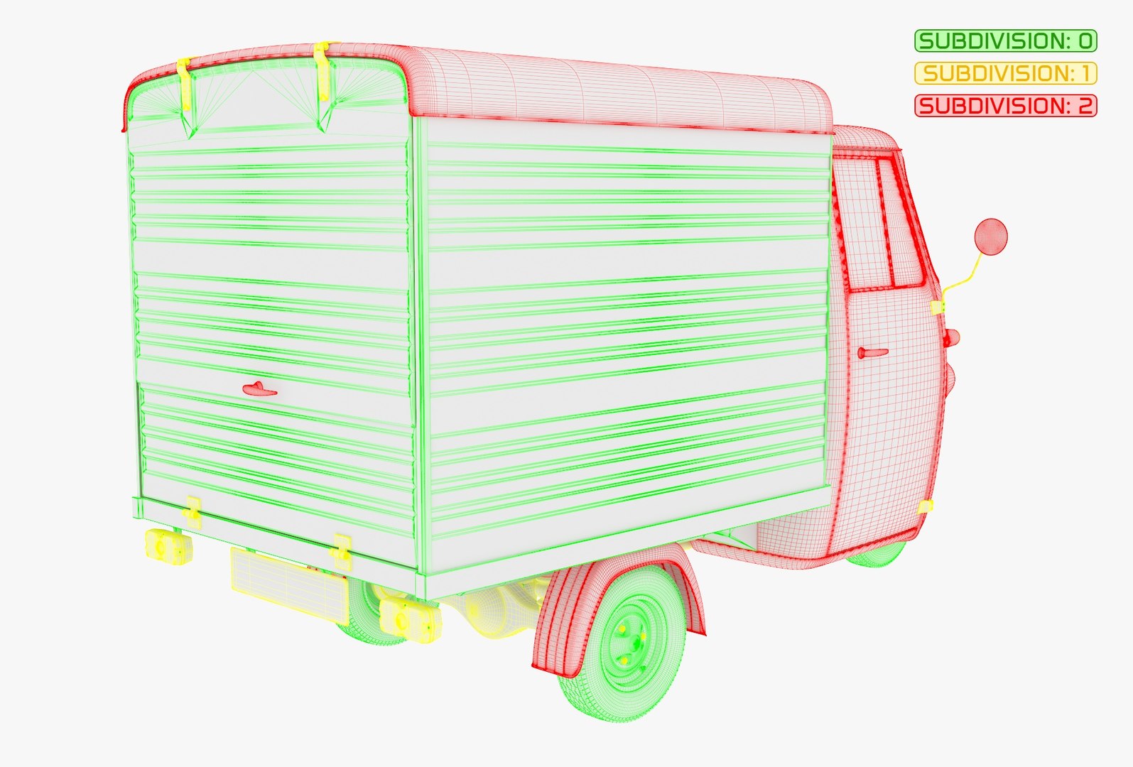 Generic Delivery Mini Truck Cargo Box A 3D Model - TurboSquid 2296924