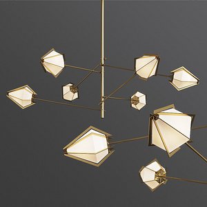 harlow spoke chandelier 3D model