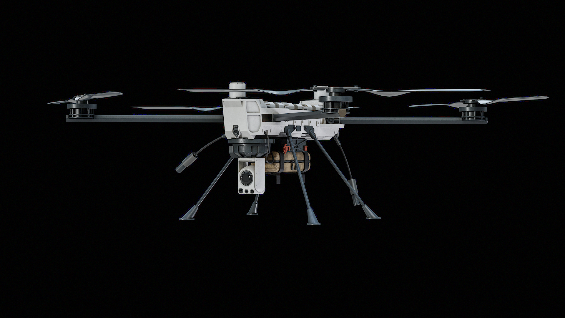 C100 Defense Heavy-Lift Military Quadcopter PBR model https://p.turbosquid.com/ts-thumb/48/OlXcuE/6P/turn/png/1765732732/1920x1080/turn_fit_q99/d05f876c7781804fdc5c706d616c234f8afe3cb4/turn-1.jpg
