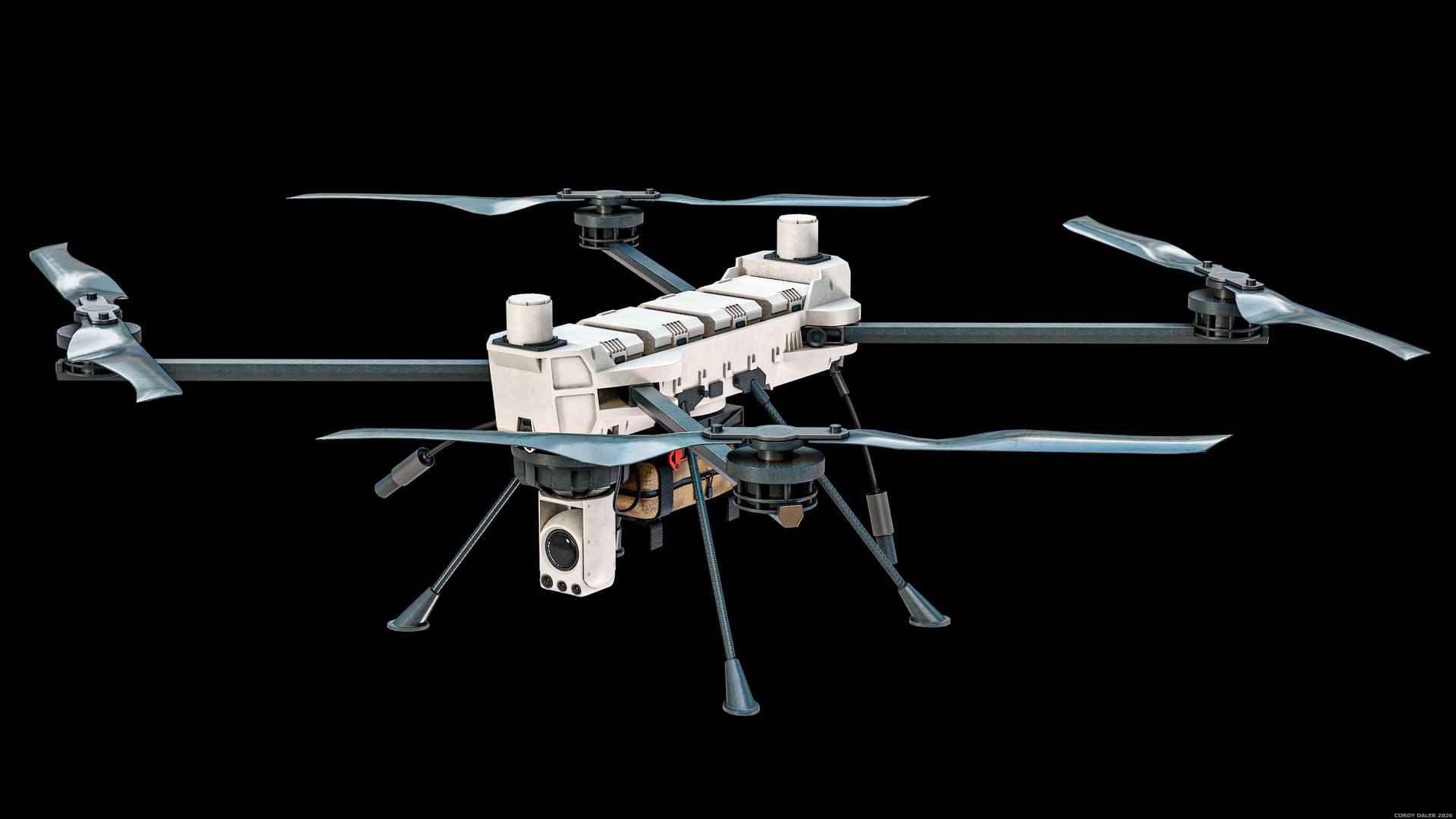 C100 Defense Heavy-Lift Military Quadcopter PBR model https://p.turbosquid.com/ts-thumb/48/OlXcuE/ZG/q_viewport_000/png/1765732634/1920x1080/fit_q87/8699bc4b7dac62109778c946d3bae2d2ee4eae12/q_viewport_000.jpg