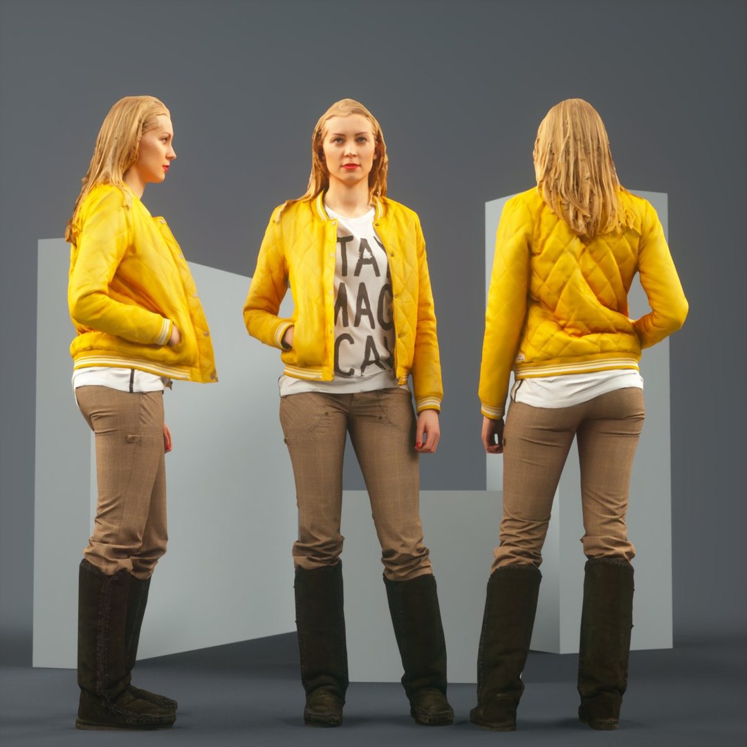 Realistic blonde jacket 3D model - TurboSquid 1451584