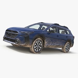 City Crossover SUV Blue Dirty Simplified