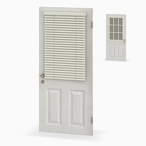 Exterior Door with Blinds