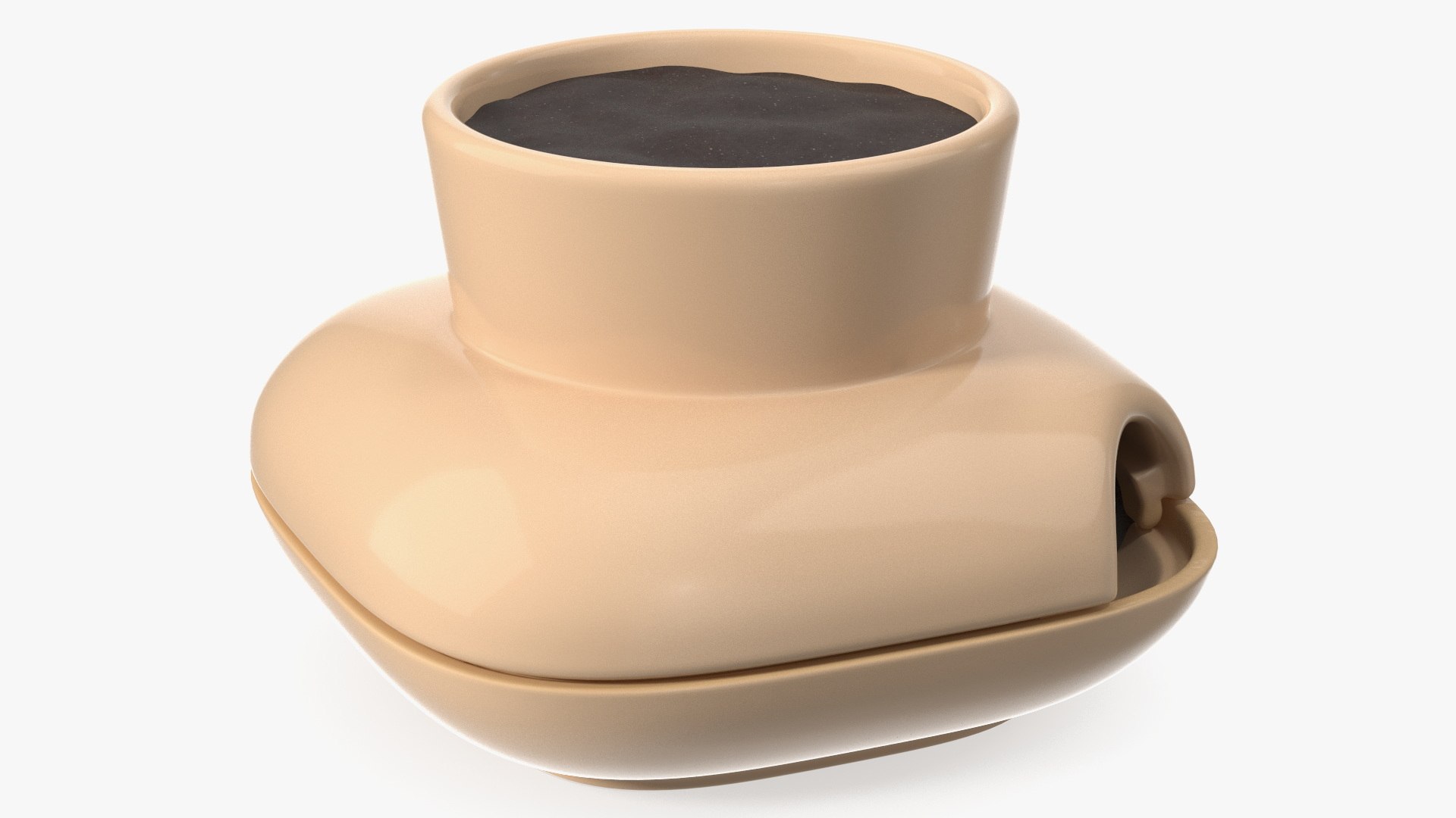 Single Herb Pot Sagaform Beige 3D model preview