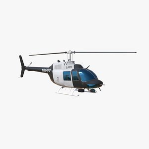 Bell206PoliceHelicopter 3D model
