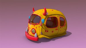 low-poly car 3D model