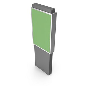 Sleek 3D Kiosk Model model