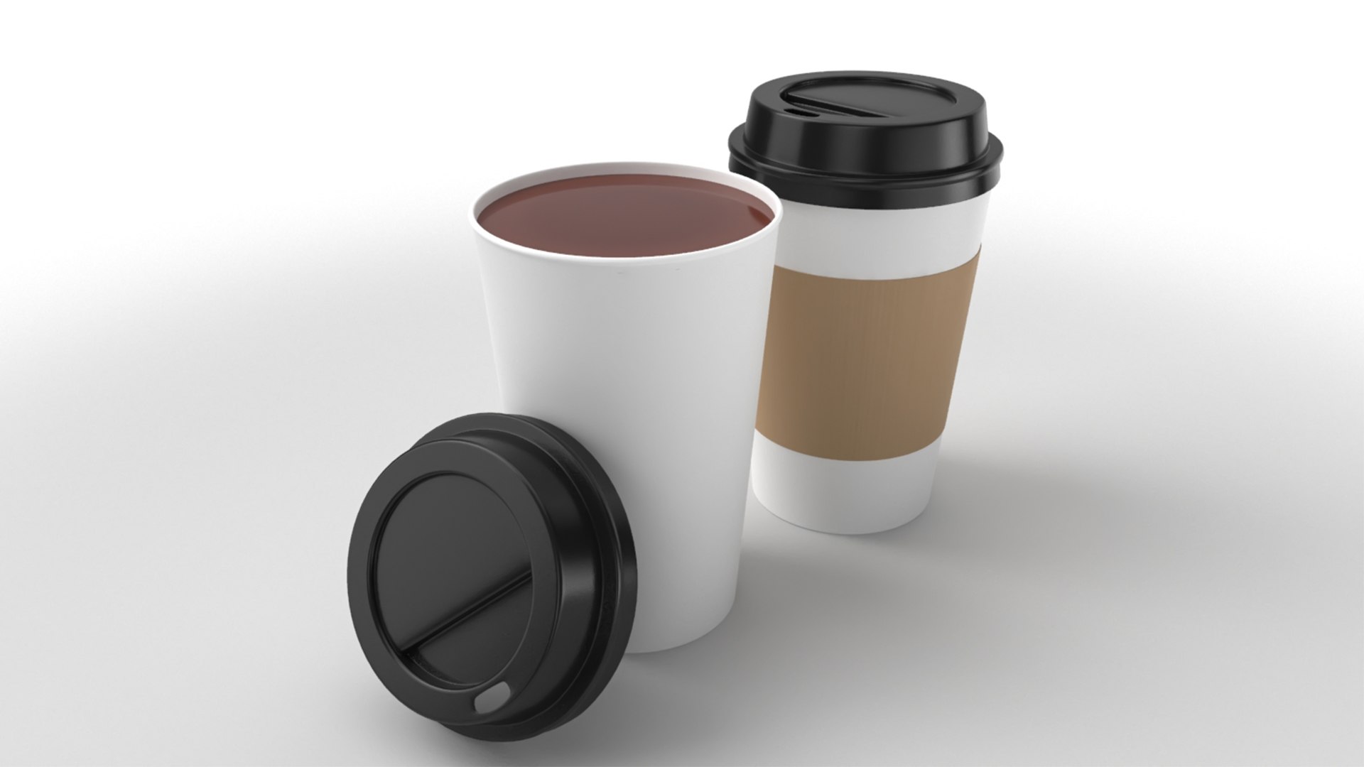 3D model coffee cappuccino paper cup tea - TurboSquid 1438236