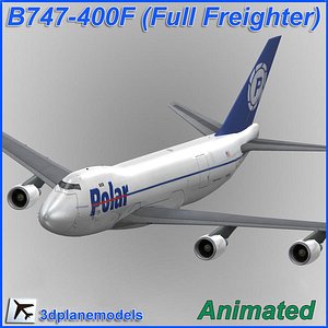 3d b747-400 polar air cargo model