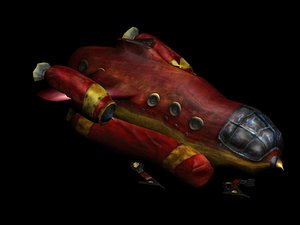 3d space ship crashed spaceship interior