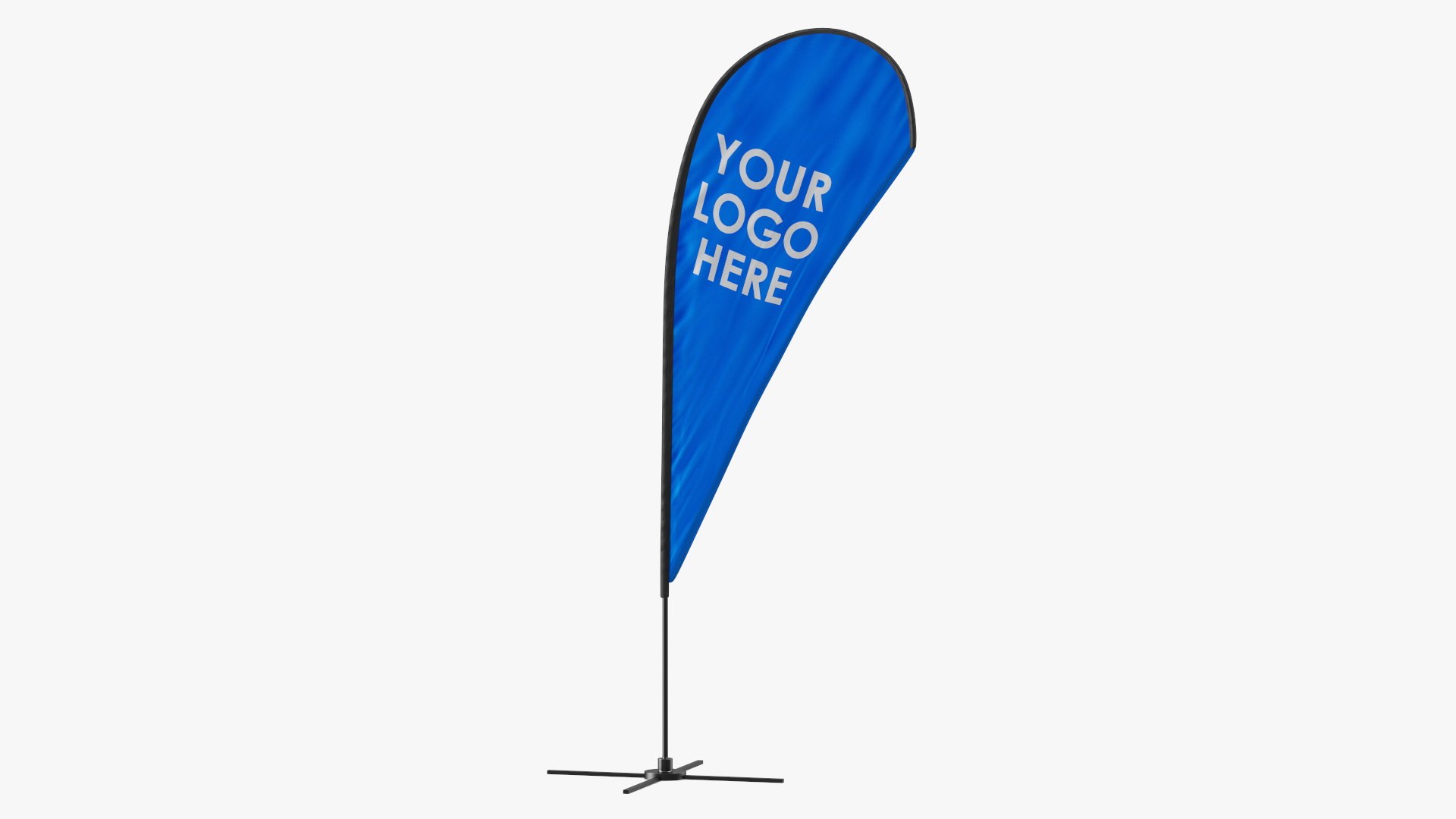 Customizable Promotional Feather Flag Banner 3D model preview