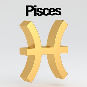 Astrological Sign pisces 3D