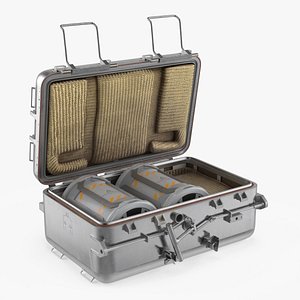 Sci-Fi Space Container with Biocontainment Capsule 3D