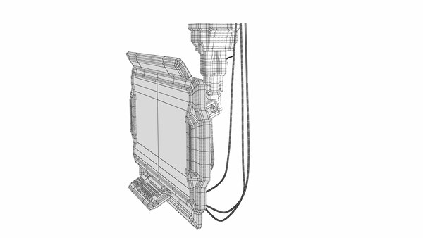 3d model sci-fi monitor