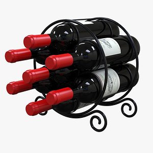 circular wine rack 3D model