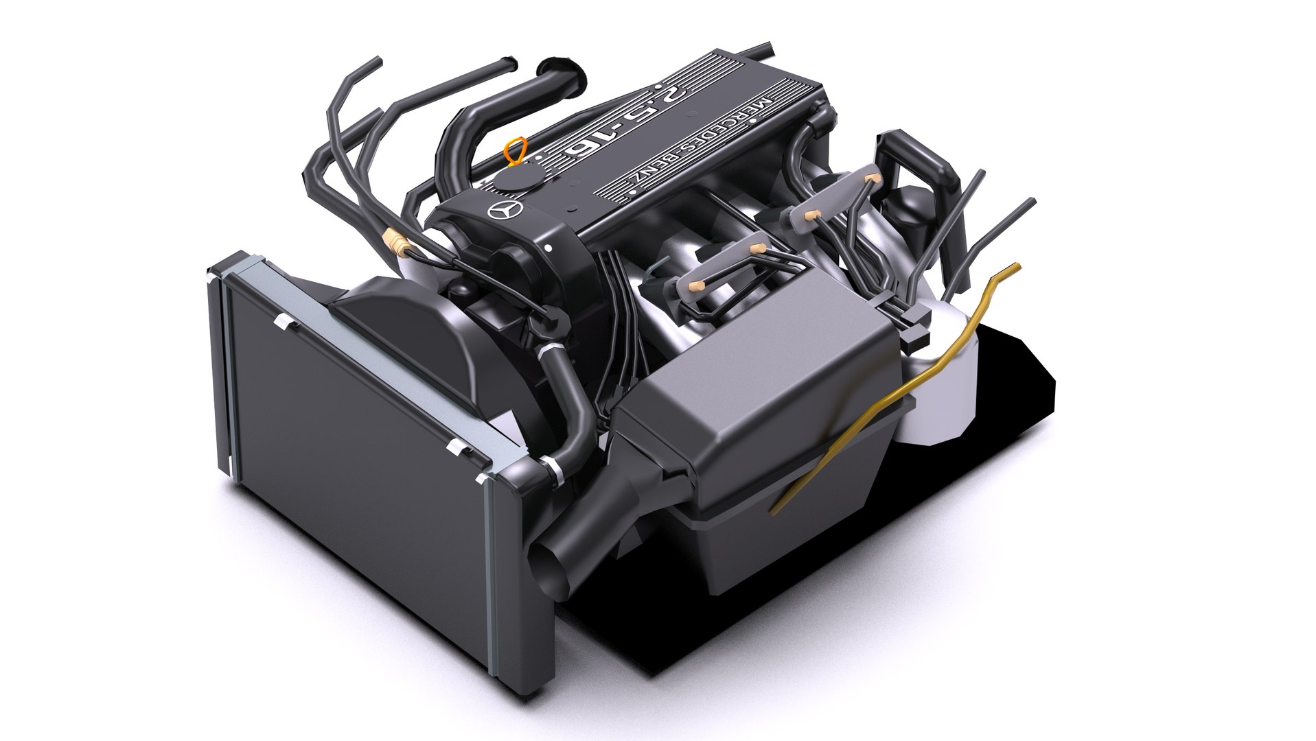3D Model Mercedes-Benz Inline 4 M102 Engine - TurboSquid 2503546