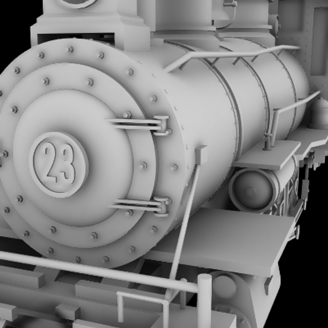 4-6-0 Steam Locomotive 3d Obj