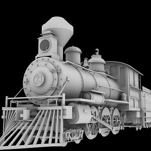 4-6-0 steam locomotive 3d obj