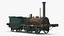 Coleção de locomotivas a vapor vintage