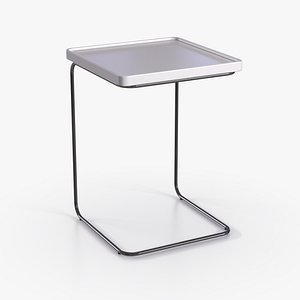 White Bedside Table 3D