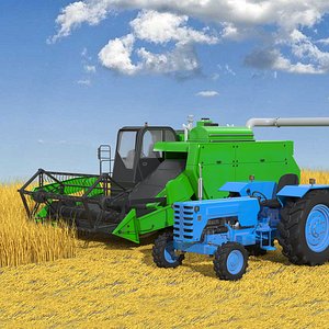 3D Harvesting Equipment model