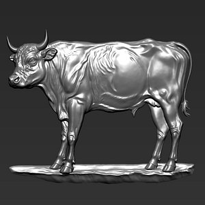 Bull Bas-relief 3D model
