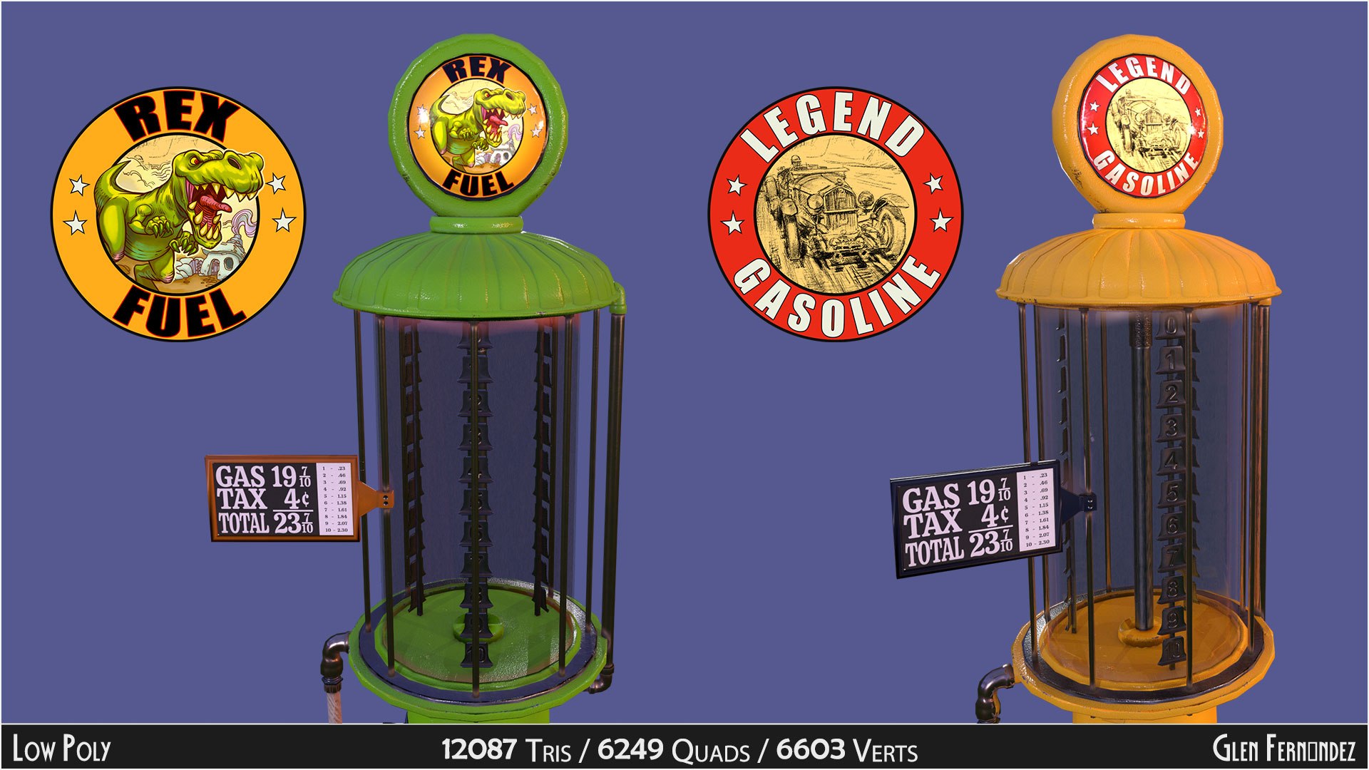 Retro Vintage Gas Pump service Station Low-poly 3D model https://p.turbosquid.com/ts-thumb/49/DZJWkX/rP/presentacion_vintage_gaspump_003/jpg/1754471467/1920x1080/fit_q87/041311281c7b489c9a5b2e80f971be3f294c9492/presentacion_vintage_gaspump_003.jpg