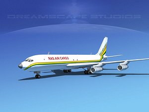3d model 707-320 airlines boeing 707