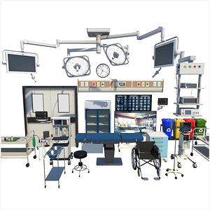 Hospital Equipment Pack 3D Medical Props
