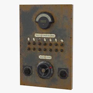 Panel with Levers and Gauges 02 - Mad Scientist