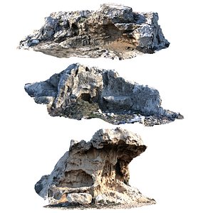 3D Desert Rock Pack model